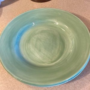 Pottery Barn SAUSALITO 12 inch plates set of 2. Excellent condition.